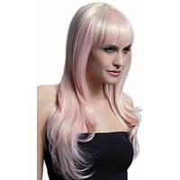 Blond peruka z różowymi refleksami wysokiej jakości