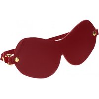 Czerwona maska na oczy ze sztucznej skóry