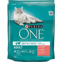 Purina One - Pienso para gatos adultos Purina One Bifensis salmón y cereales integrales 800 g.