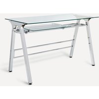 El Corte Inglés - Mesa de escritorio de metal y cristal Steel El Corte Inglés.