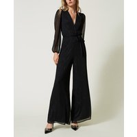 Twinset - Mono de mujer de crespón con hilo de lúrex.