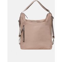 Mandarina Duck - Hobo de nylon en marrón convertible en mochila.