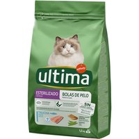 Ultima - Pienso para gatos adultos esterilizados Ultima bolas de pelo trucha 1,5 kg.