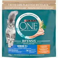Purina One - Pienso para gatos Senior 11+ Purina One Bifensis pollo y cereales integrales 1,5 kg.