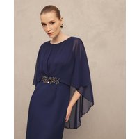 Woman Fiesta El Corte Inglés - Vestido corto elástico capa broche cintura de mujer.