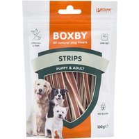 Boxby - Snack para perros cachorros y adultos Boxby pollo y pescado 100 g.