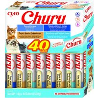 Churu - Snack para gatos adultos Churu variedades atún 40 x 14 g.