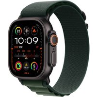 Apple Watch Ultra 2 Titan Schwarz Titan Schwarz 49mm Medium (145-190 mm Umfang) Dunkelgrün GPS + Cellular