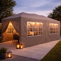 Easy up partytent met zijwanden - grijs