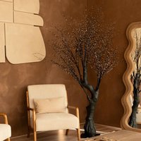 Lichtboom met goudkleurige ledlampjes