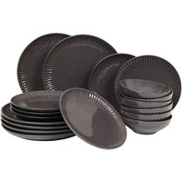 18-delige bordenset - Shiney grey