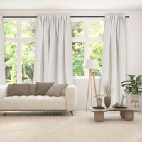 Kant-en-klaar bouclé gordijn - Gebroken wit