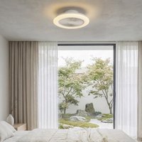 QAZQA plafondventilator met ledlamp – wit