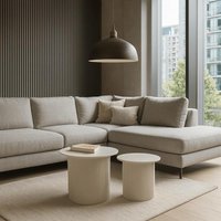 Tables d'appoint cannelées - taupe