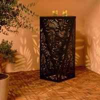 Bartafel met solarverlichting - zwart