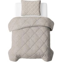 Lazy all-in-one dekbed stripes - taupe