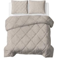 Lazy all-in-one dekbed stripes - taupe