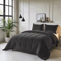 Lazy all-in-one dekbed Velvet - antraciet