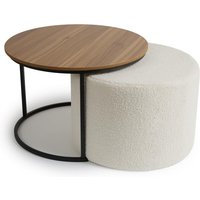 Bijzettafel en teddy poef