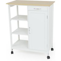 Keukentrolley op wielen - wit