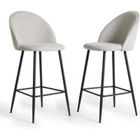 Barkruk Chenille - 2 stuks - grijs