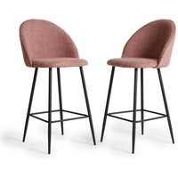 Barkruk Boucle - 2 stuks - Smokey Rose