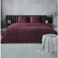 Teddy ribbed dekbedovertrek - bordeauxrood