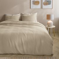 Mousseline dekbedovertrek - taupe
