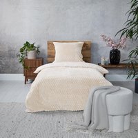 Teddy Hexagon dekbedovertrek - crème-wit