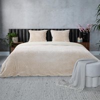 Teddy Hexagon dekbedovertrek - crème-wit