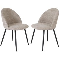 Stoelen Boucle - 2 stuks - Soft Taupe