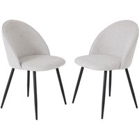 Eetkamerstoelen Chenille - 2 stuks - Silver Grey