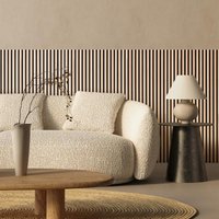 Akoestische wandpanelen met halfronde latjes - licht eiken