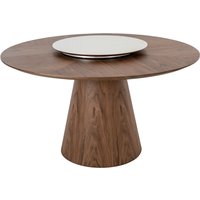 Tavolo da pranzo rotondo rotante noce