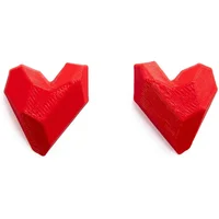 Red Heart Stud Earrings