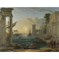 Claude, Seaport with the Embarkation of the Queen of Sheba Print