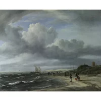 Jacob van Ruisdael, The Shore at Egmond-aan-Zee Print