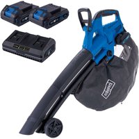 Akku-Laubsauger/-bläser BC-BLV720-X Scheppach | Brushless | Luftgeschwindigkeit 210 km/h | 45L | inkl. 2x 2Ah Akku & Doppelladegerät Akku-Laubsauger/-bläser BC-BLV720-X Scheppach | Brushless | Luftgeschwindigkeit 210 km/h | 45L | inkl. 2x 2Ah Akku & Doppelladegerät