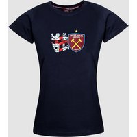West Ham United Enjoy 75% Off Womens Navy St Georges Flag TShirt Navy Blue