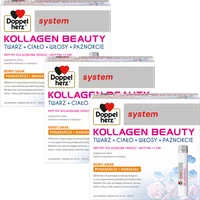 3x Doppelherz® system KOLLAGEN BEAUTY, NOWY SMAK! Pomarańcza i marakuja, 3x30 ampułek po 25ml, ZESTAW