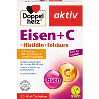 Doppelherz® aktiv Żelazo i witamina C z histydyną i kwasem foliowym, 30 tabletek