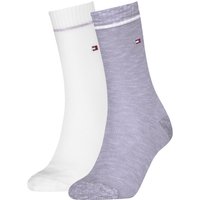 Damensocken mit leichtem Streifen - 2er Pack - Flieder - 35-38