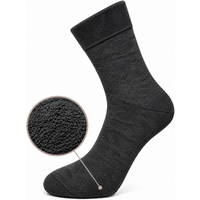 Unisex diabetes sokken medium met badstofzool - Antraciet - 35-38 - 2 paar