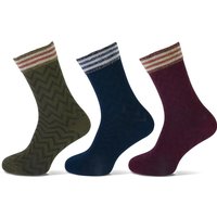 Damensocke offen V-Muster mit Lurex