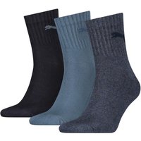 Halbhohe Sportsocken aus Baumwolle 3 Paar – Dunkelblau – 47-49