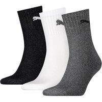 Halbhohe Sportsocken aus Baumwolle 3 Paar – Schwarz Weiß – 39-42