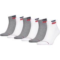 Mid Cut Sportbekleidung Logo 6er-Pack – Weiß Grau – 35-38