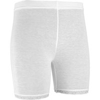 kurze Leggings aus Baumwolle mit Spitzenrand – Weiß – 98-104