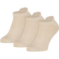 Sneakersocken aus Baumwolle mit Frotteesohle - 3 Paar – Sand – 43-46
