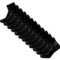Quarter-Werksocken aus Tencel - 12 Paar – Schwarz – 43-46
